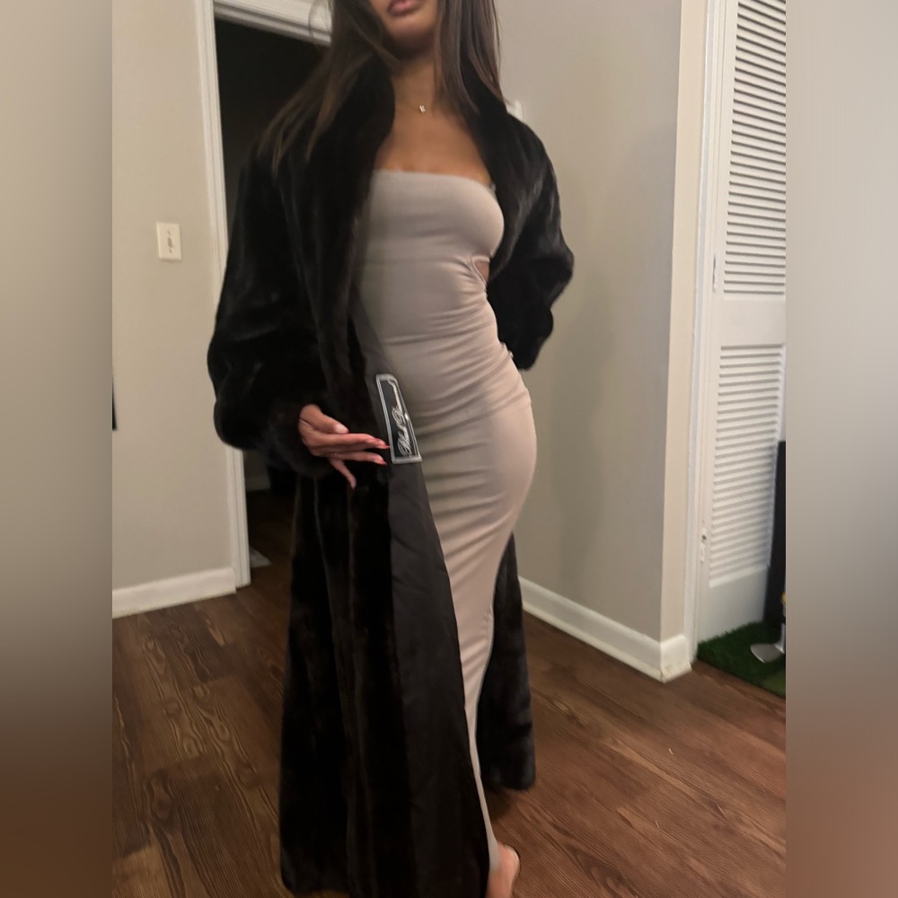 Vintage (1970) Black Real Mink Coat